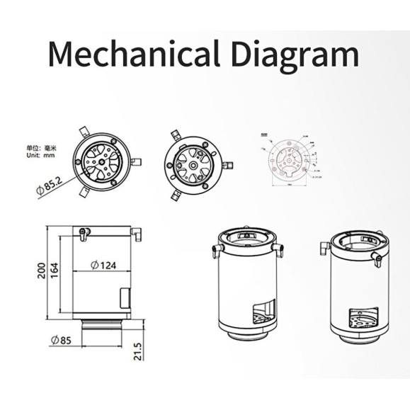 ZWO Rallonge de 20 cm pour le trépied TC40