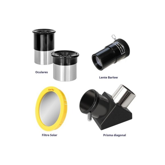 Bresser Télescope Skylux avec monture pour smartphone et filtre solaire