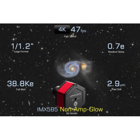 Caméra planétaire Uranus-C USB3.0 Player One Colour (IMX585)