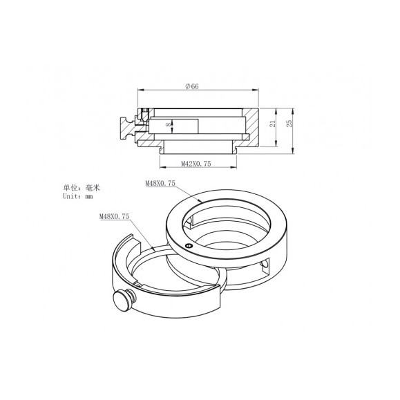 Caisson filtrant avec plateau et porte-filtre pour filtres 2" montés version II