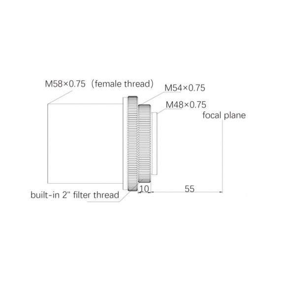 Correcteur/réducteur ASKAR 0,75x pour 65PHQ