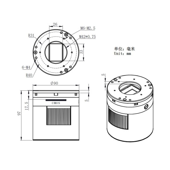 ZWO Caméra ASI2600MC Pro Color