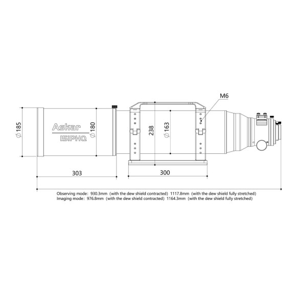 Askar Astrograph Tube 151PHQ Flatfield APO
