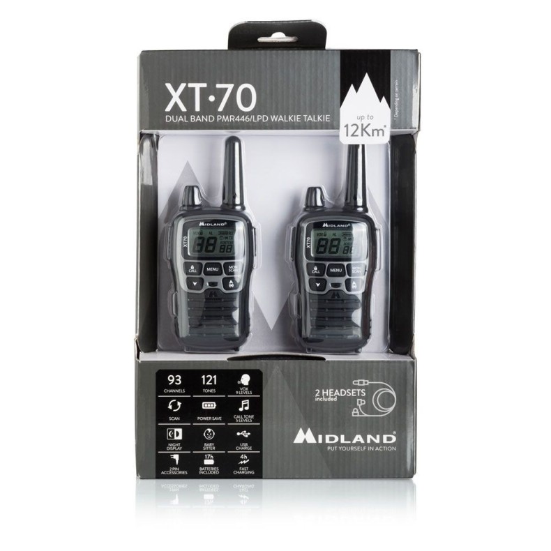 Radio XT70 couple pmr446 Midland Radio XT70 couple pmr446 Midland