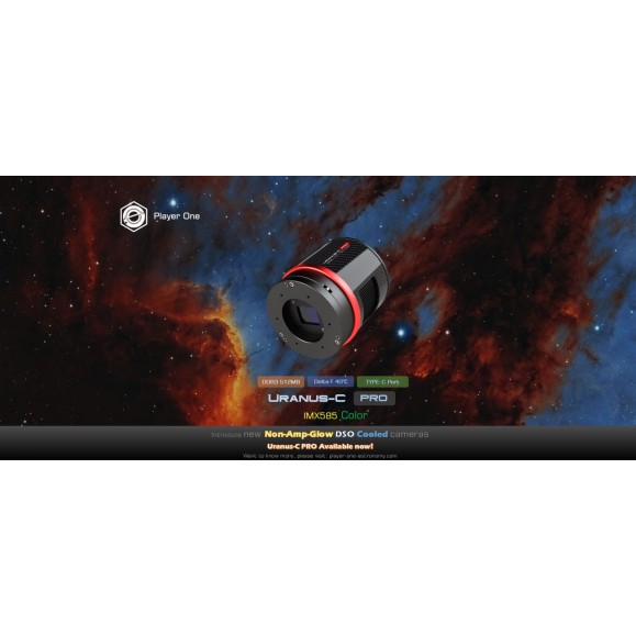 Player One URANUS-C PRo (IMX585 Colour) Caméra refroidie