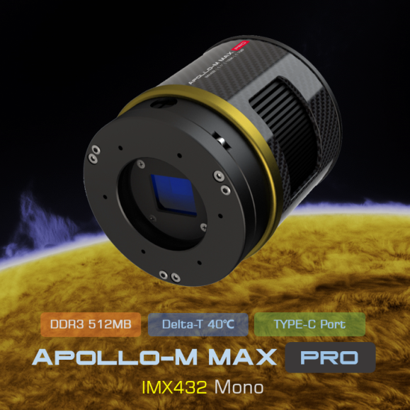 Player One Apollo-M MAX Pro USB3.0 Caméra mono (IMX432) Refroidie