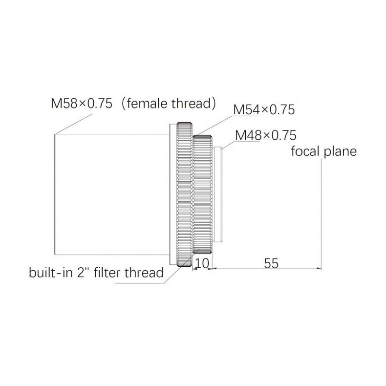 ZWO Réducteur d'aplatisseur 0,75x... ZWO Réducteur d'aplatisseur 0,75x...