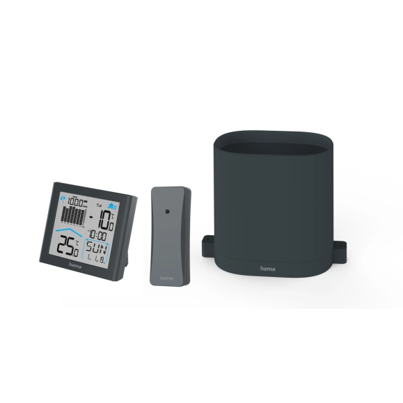 HAMA Station Météo Pluie Noir