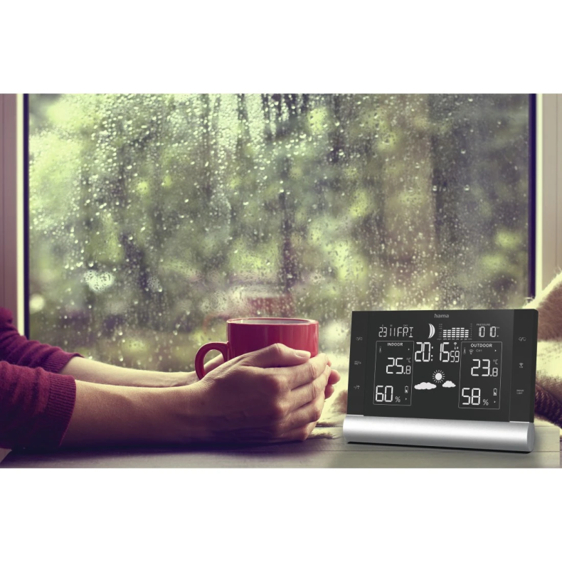 HAMA Station météo Black Line Plus Black HAMA Station météo Black Line Plus Black