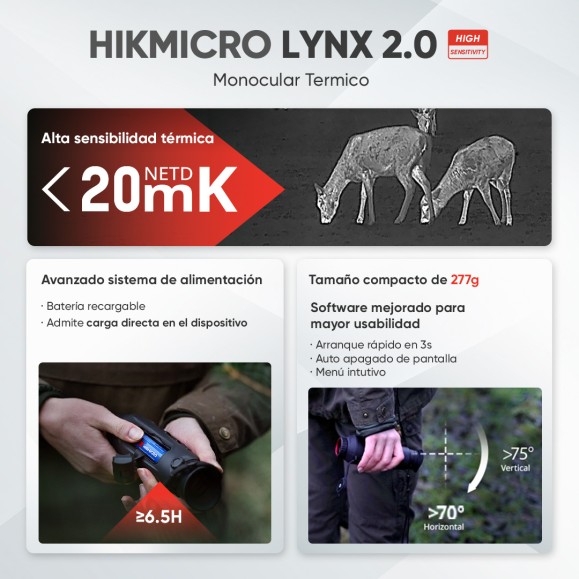 Monoculaire thermique LYNX Pro LH19 2.0 HIKMICRO
