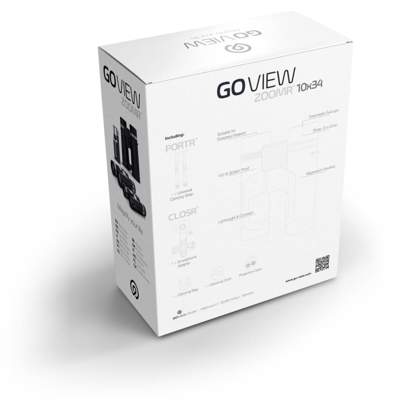 Jumelles GoView ZOOMR 10x34, noir... Jumelles GoView ZOOMR 10x34, noir...