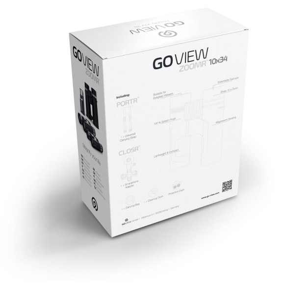 Jumelles GoView ZOOMR 10x34, noir fantôme