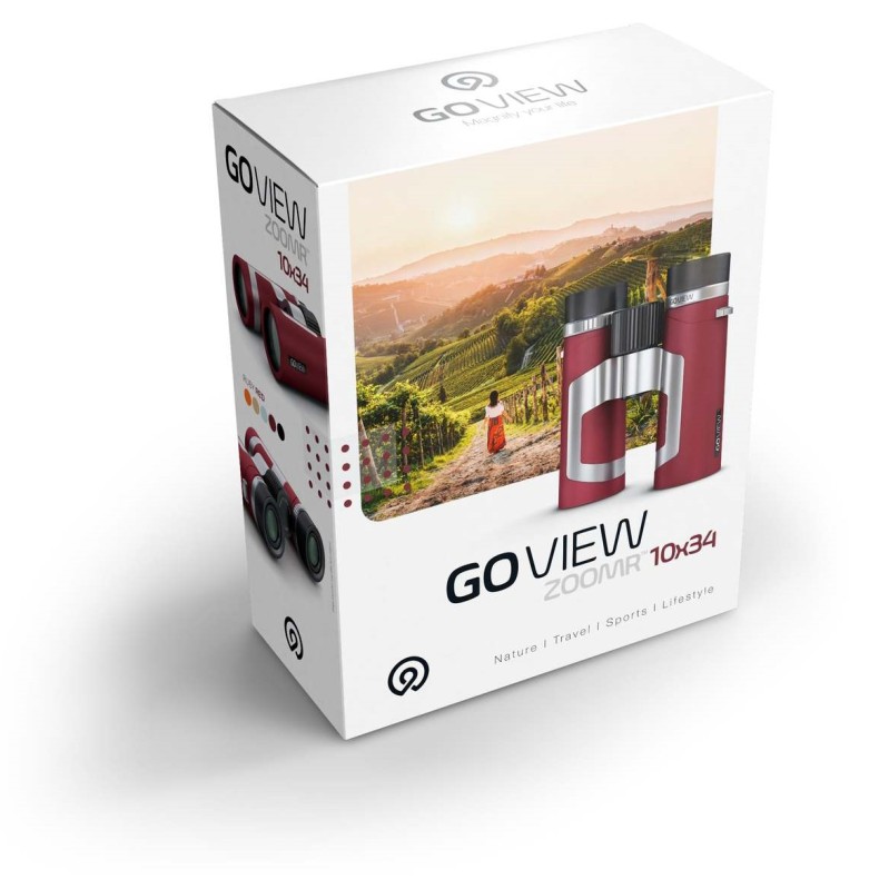 Jumelles GoView ZOOMR 10x34, rouge rubis