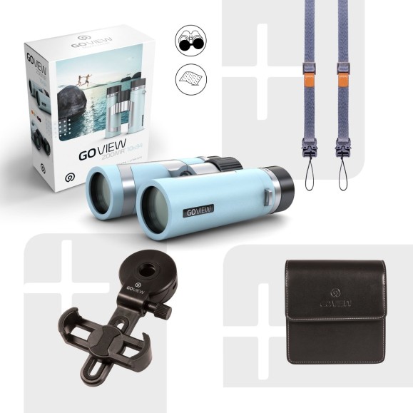 Jumelles GoView ZOOMR 10x34, Bleu Miami