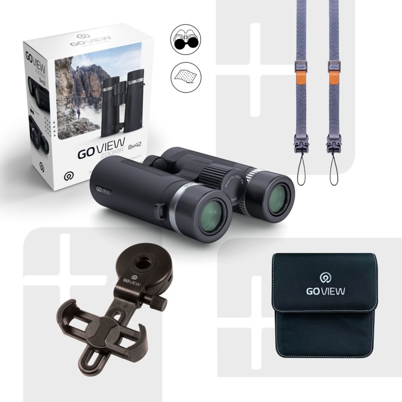 Jumelles GoView ZOOMR 8x42, noir fantôme