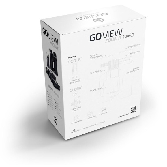 Jumelles GoView ZOOMR 10x42, noir fantôme