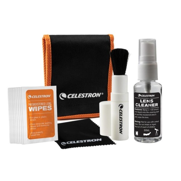 Celestron Pack télescope AstroMaster 90 EQ avec kit de nettoyage CELESTRON pour lentilles optiques