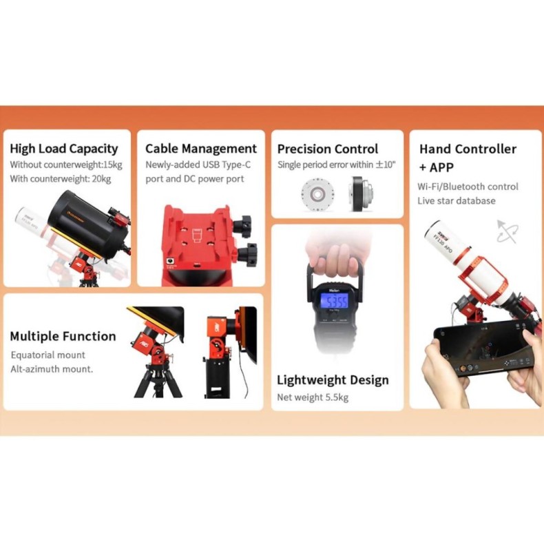 Monture équatoriale harmonique ZWO... Monture équatoriale harmonique ZWO...