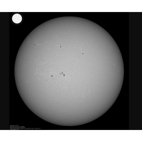 ALTAIR ASTRO Filtre solaire à contraste Bande G 2nm - 1.25" 430.3nm