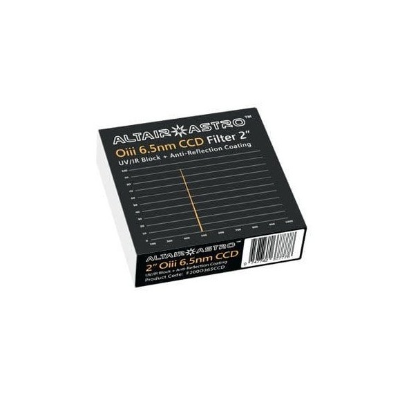 ALTAIR F200O365CCD 2" OIII 6.5 nm filtre à bande étroite
