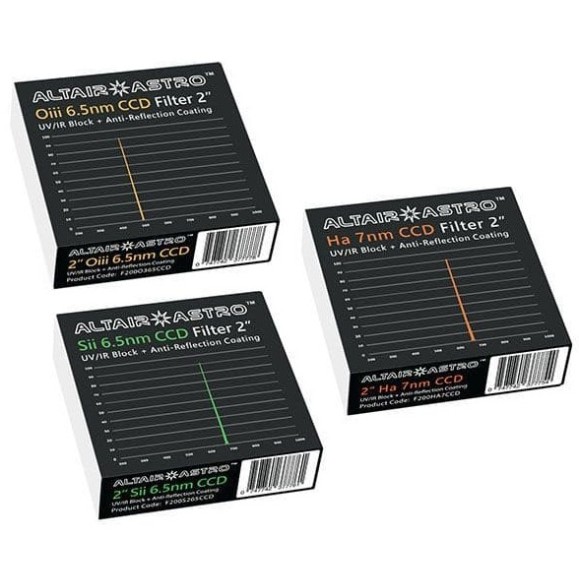 ALTAIR F200O365CCD 2" OIII 6.5 nm filtre à bande étroite