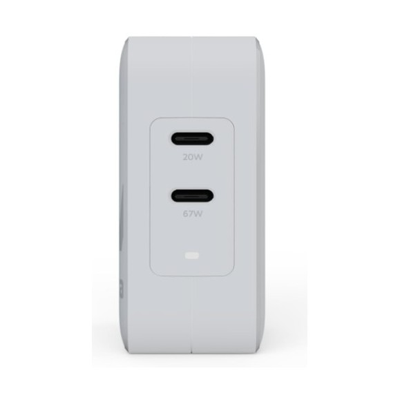 Chargeur de voyage + câble USB-C PD blanc XTORM 67w GaN Ultra 00225407, avec 2 ports USB-C