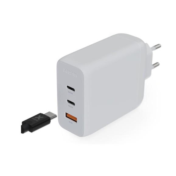 XTORM GaN Ultra 100W USB-C 100W PD Wall Charger GaN Ultra 00225409, charge à triple port