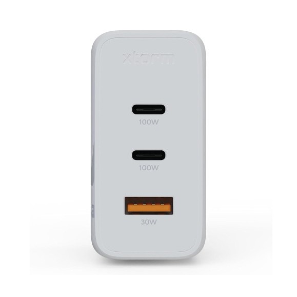 XTORM GaN Ultra 100W USB-C 100W PD Wall Charger GaN Ultra 00225409, charge à triple port