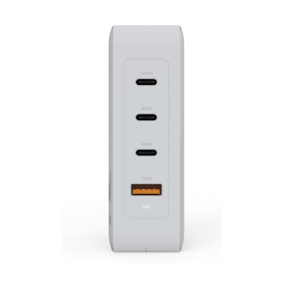 Chargeur de voyage + câble USB-C PD blanc XTORM 140w GaN Ultra, 4 ports