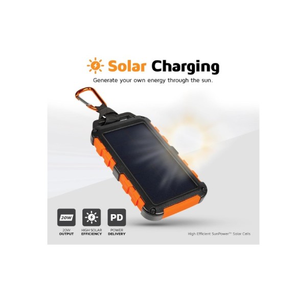 Chargeur solaire - XTORM Xtreme Solar Charger 10.000 Black/Orange