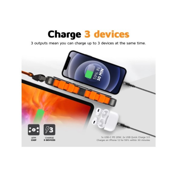 Chargeur solaire - XTORM Xtreme Solar Charger 10.000 Black/Orange