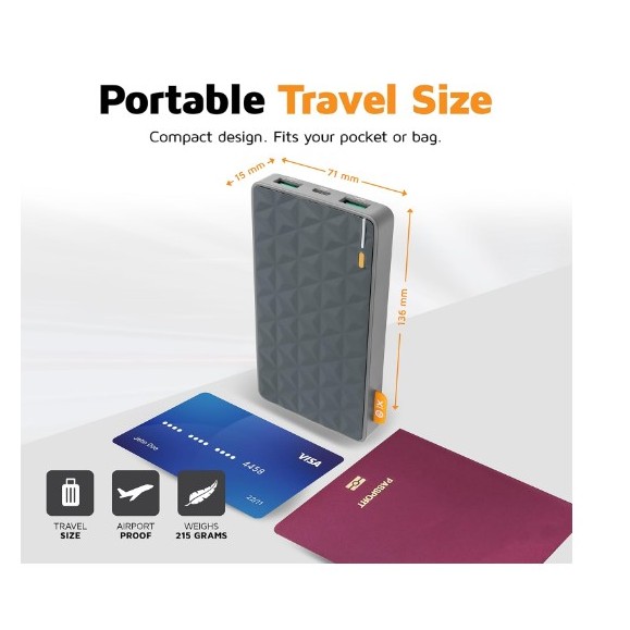 Powerbank - XTORM 20W Fuel Series Power pack 10.000 Gris/Orange