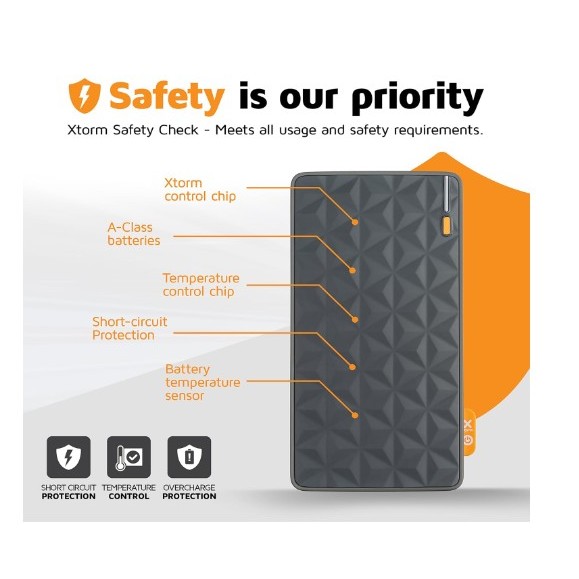 Powerbank - XTORM 20W Fuel Series Power pack 10.000 Gris/Orange