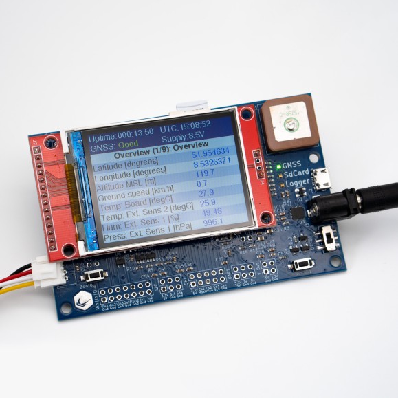 Grand kit de sonde pour ballon stratosphérique avec caméra spatiale, carte micro SD de 64 Go et enregistreur de données