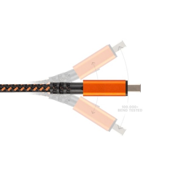 Câble XTORM Xtreme USB vers USB-C 1,5m Noir/Orange