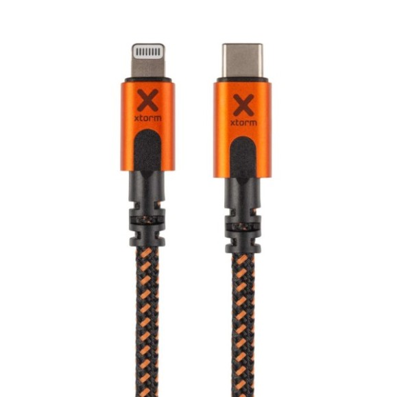 1.5m Câble Lightning USB-C XTORM Xtreme Noir/Orange