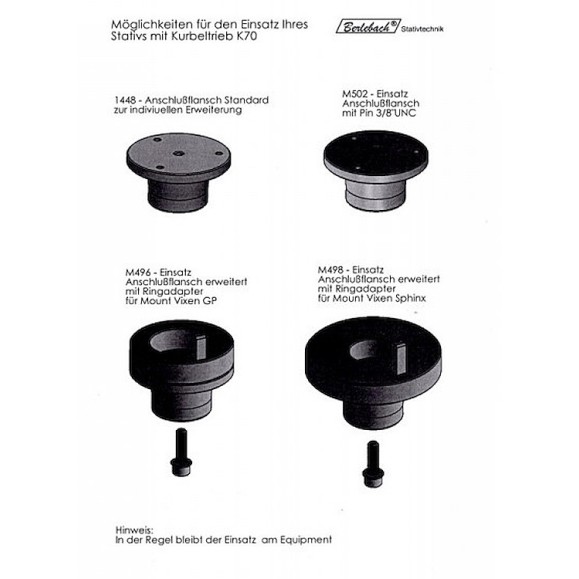 Berlebach Trépied PLANET K70 Colonne à réducteur avec plateau 37 cm + butée d'écartement