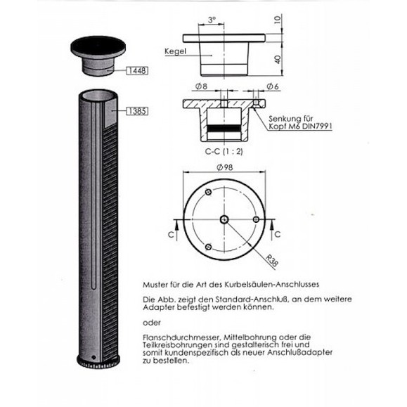 Berlebach Trépied PLANET K70 Colonne à réducteur avec plateau 37 cm + butée d'écartement