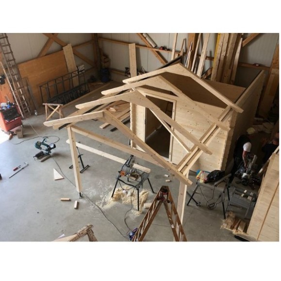 Observatoire à toit coulissant en bois Dôme Partie optique Modèle GreenLine BIG-32 2.75x2.75M