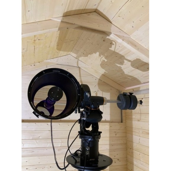 Observatoire à toit coulissant en bois Dôme Partie optique Modèle GreenLine BIG-32 2.75x2.75M