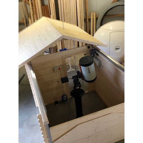 Observatoire à toit coulissant en bois Dôme Partie optique Modèle GreenLine BIG-32 2.75x2.75M