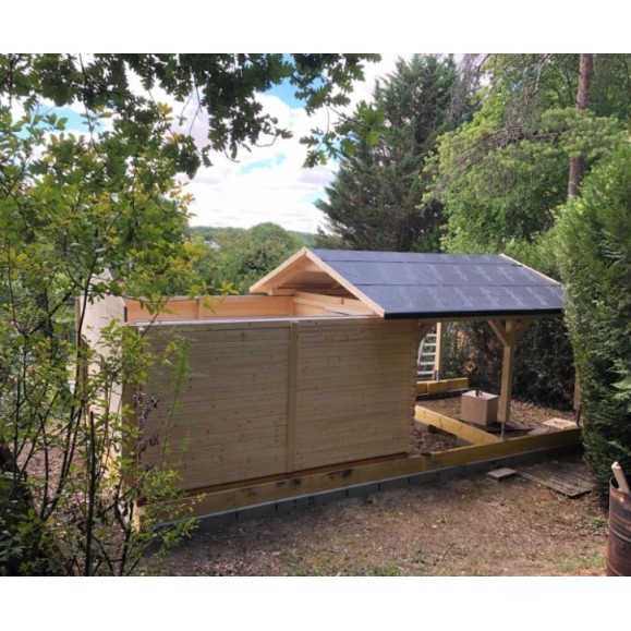 Observatoire à toit coulissant en bois Dôme Partie Modèle optique GreenLine MEGA-44 Configuration multi-télescopique