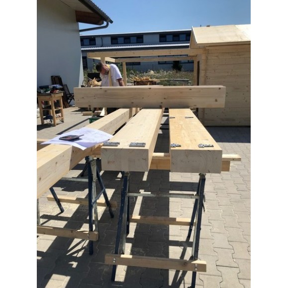 Observatoire à toit coulissant en bois Dôme Partie Modèle optique GreenLine MEGA-44 Configuration multi-télescopique