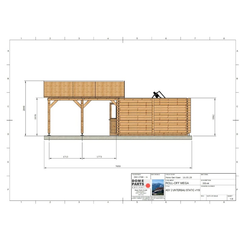 Observatoire à toit coulissant en...