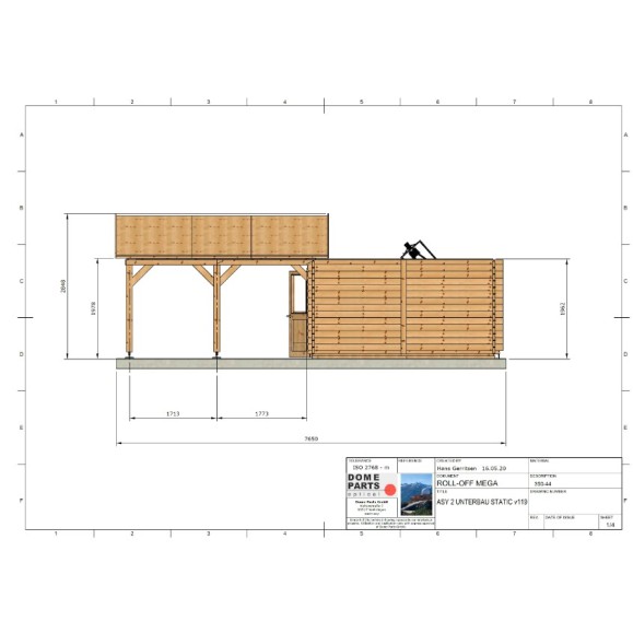 Observatoire à toit coulissant en bois Dôme Partie Modèle optique GreenLine MEGA-44 Configuration multi-télescopique