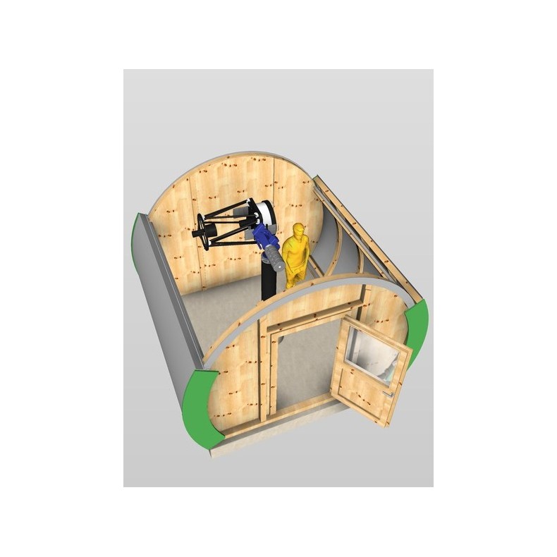 Observatoire en bois avec dôme en...