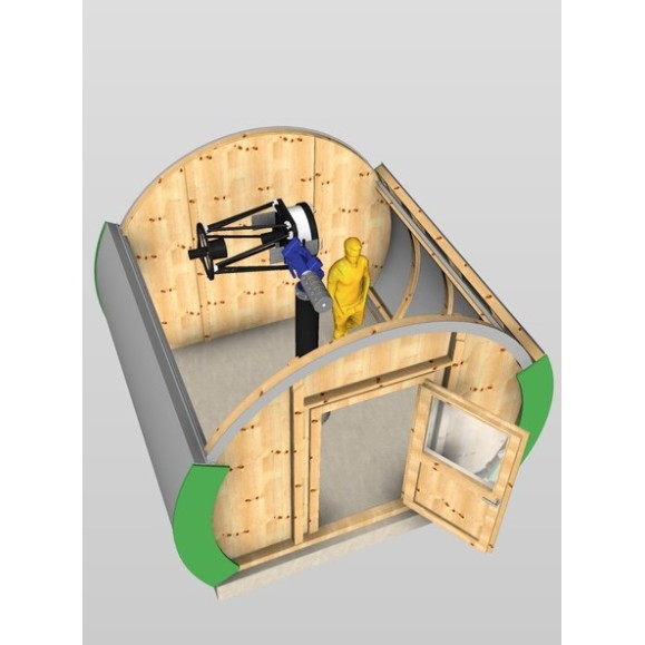 Observatoire en bois avec dôme en forme de coquille Partie couverture optique Modèle GreenLine RC-33