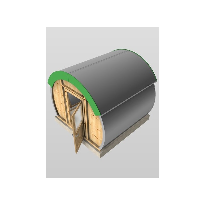 Observatoire en bois avec dôme en...