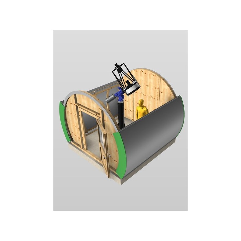Observatoire en bois avec dôme en...