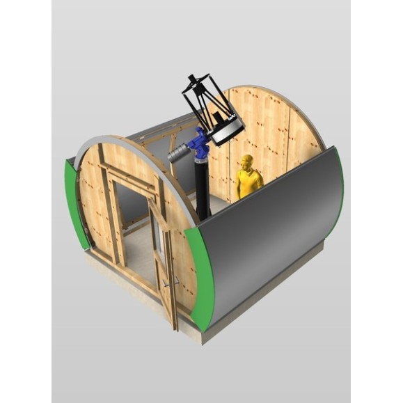 Observatoire en bois avec dôme en forme de coquille Partie couverture optique Modèle GreenLine RC-33